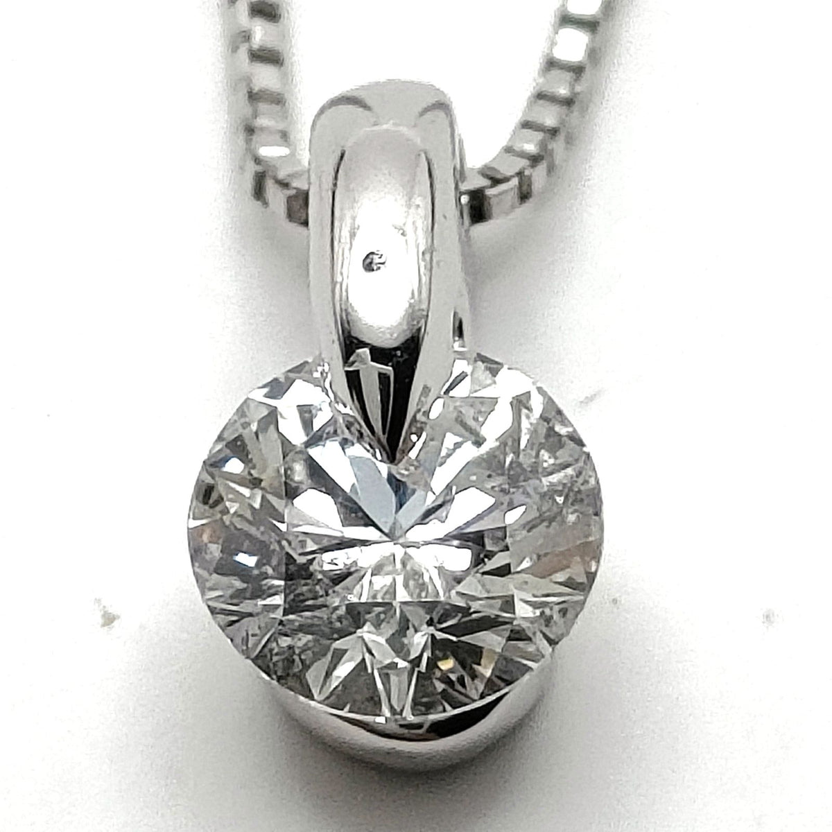 Platinum 0.30 ct Diamond Solitaire Necklace — product view
