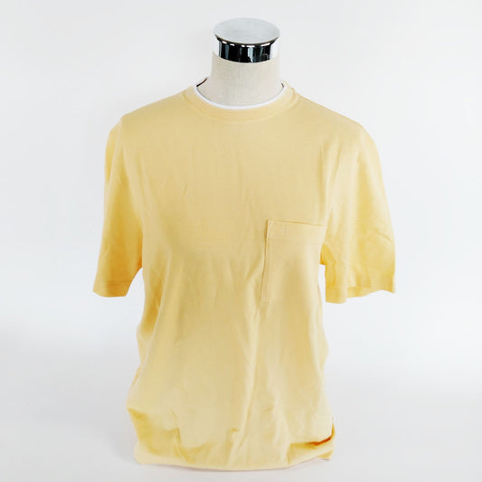Hermès Yellow Cotton Pocket T-Shirt — Size S — product view