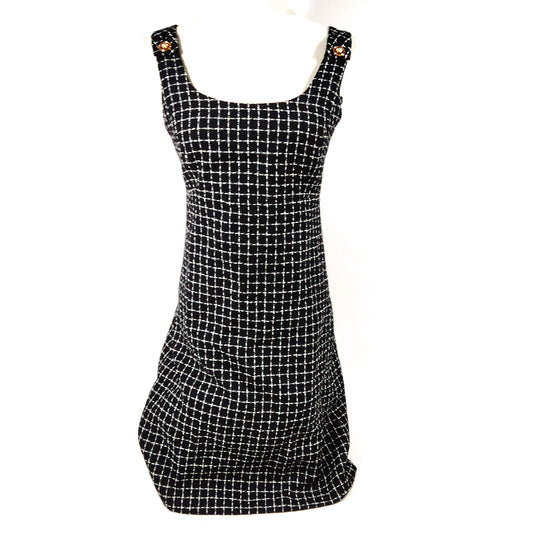 Versace Black Wool Blend Sleeveless Dress — IT 36 — product view