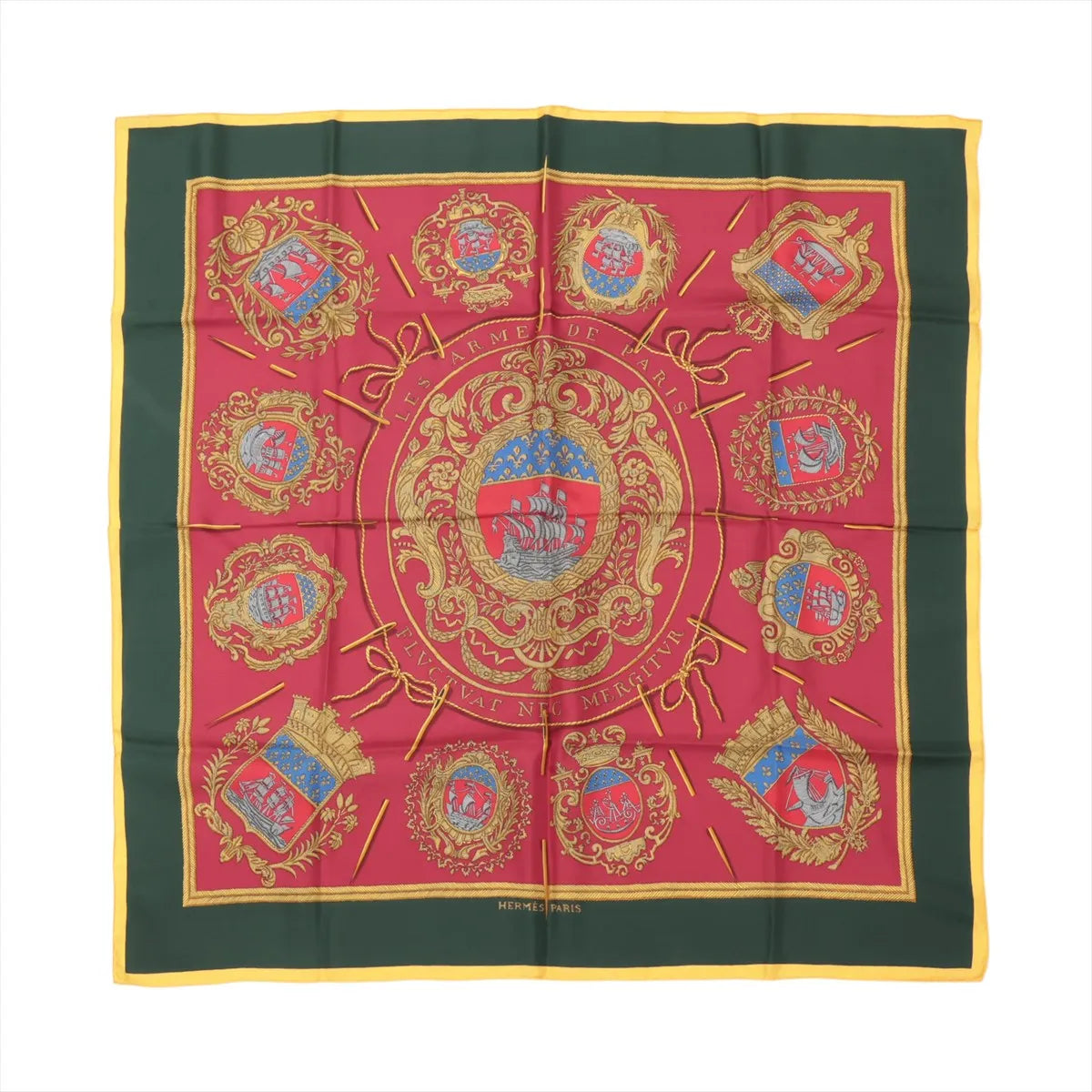 Hermès Carré 90 Les Armes de Paris Coat of arms of Paris Scarf Silk