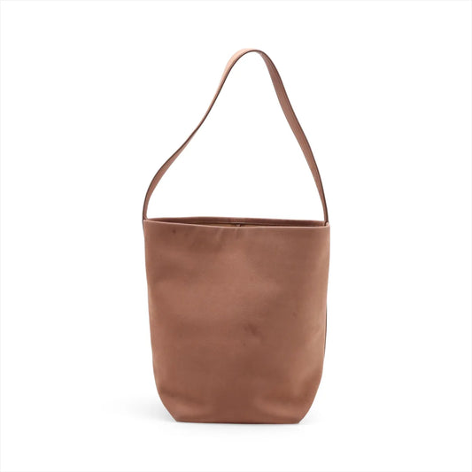 The Row Park Leather Medium Tote Shoulder Bag Brown
