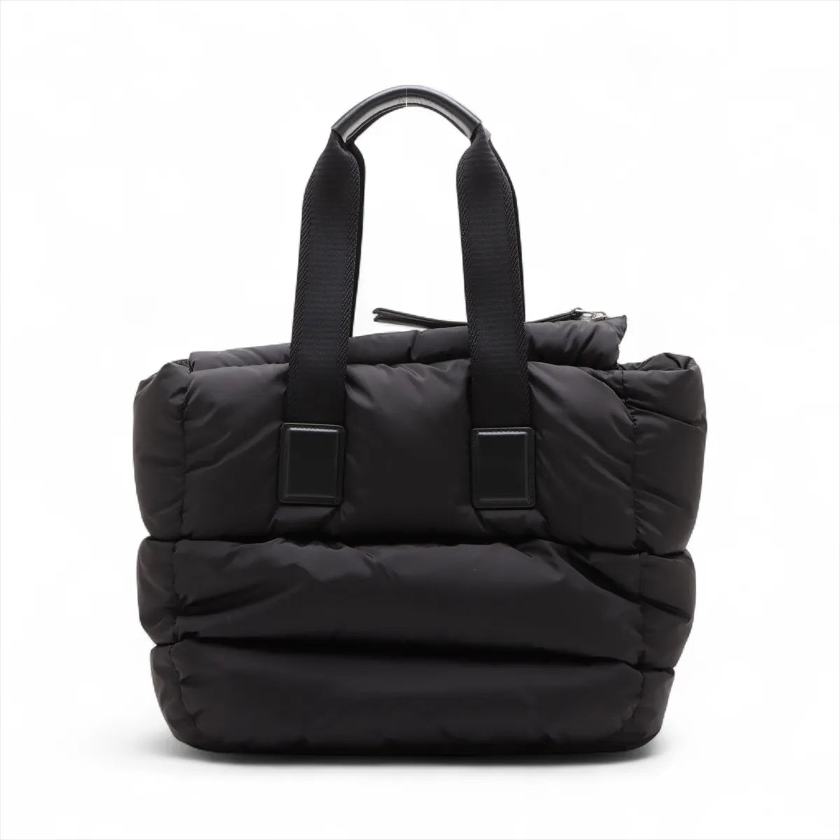 Moncler Nylon Leather Handbag Black