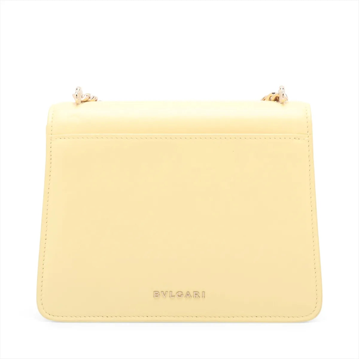 Bvlgari Serpenti Leather Two-Way Shoulder Bag Yellow