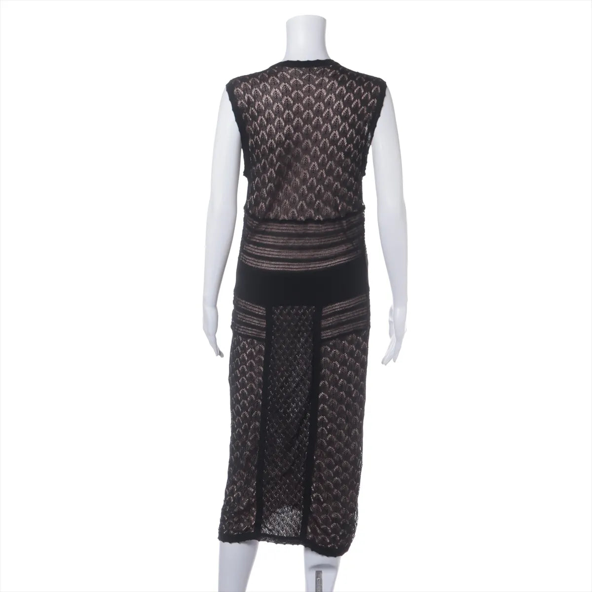Ferragamo Cotton Rayon Knit Midi Sleeveless Dress