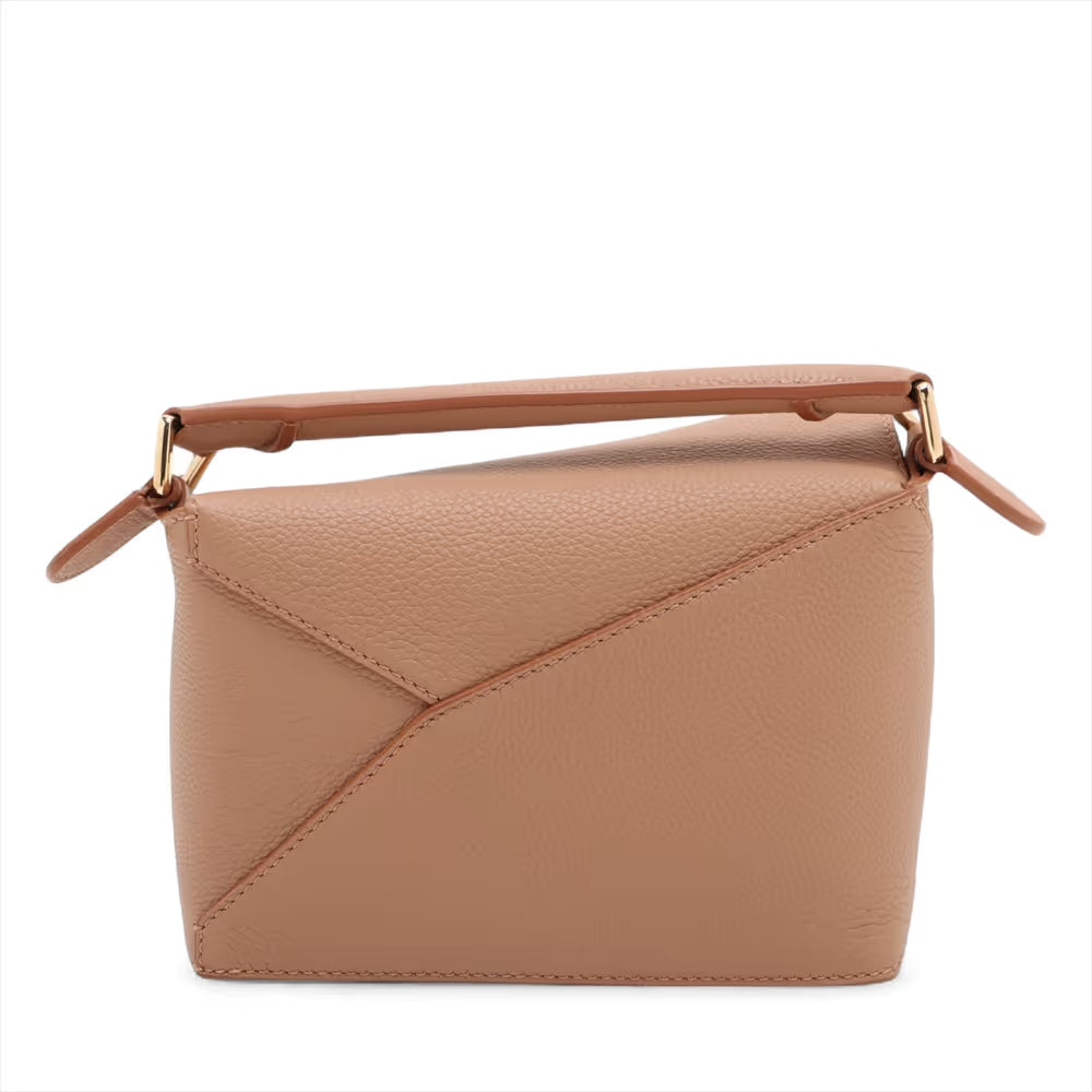 Loewe Mini Puzzle Leather Two-Way Shoulder Bag Beige