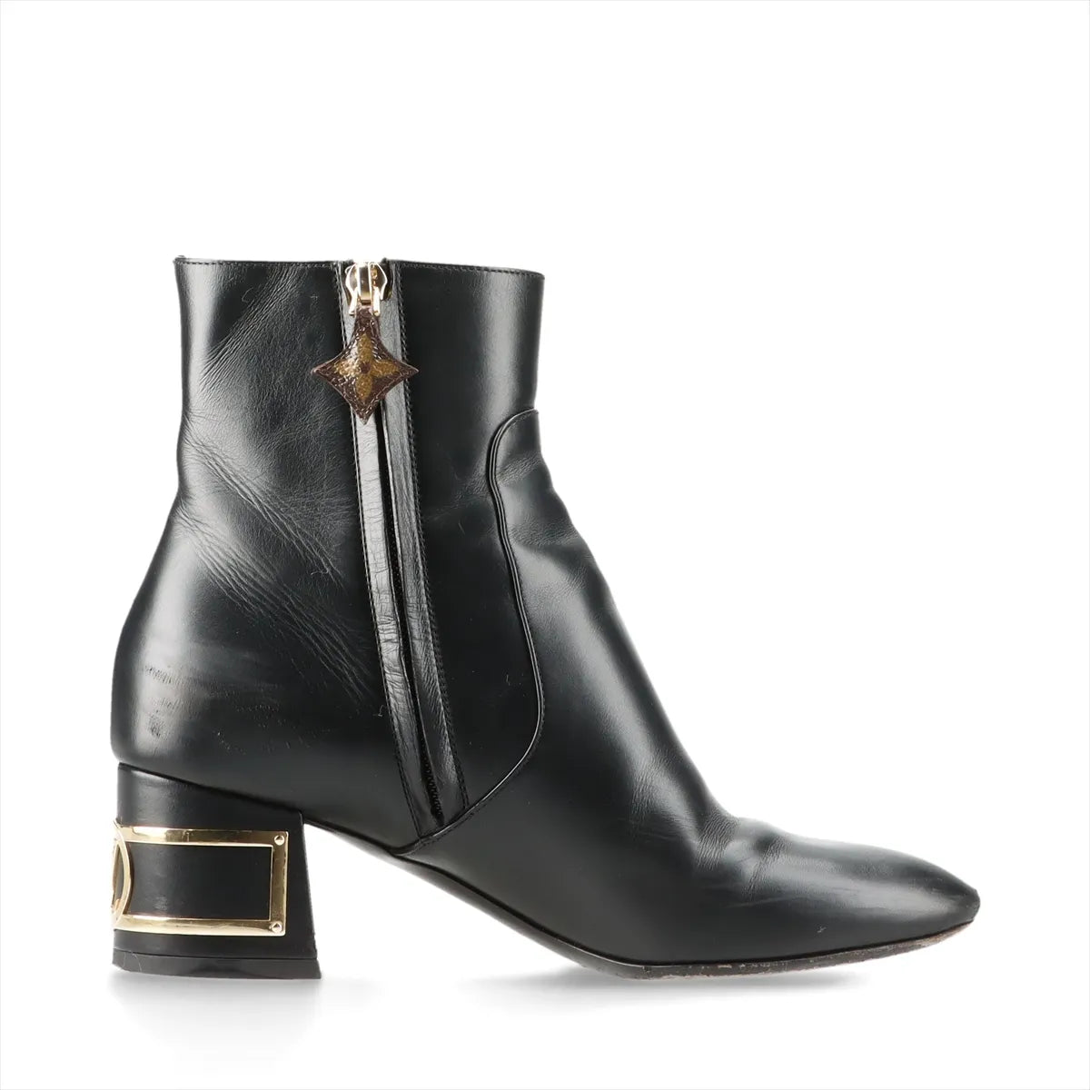 Louis Vuitton Bliss Line Leather Short Boots Black