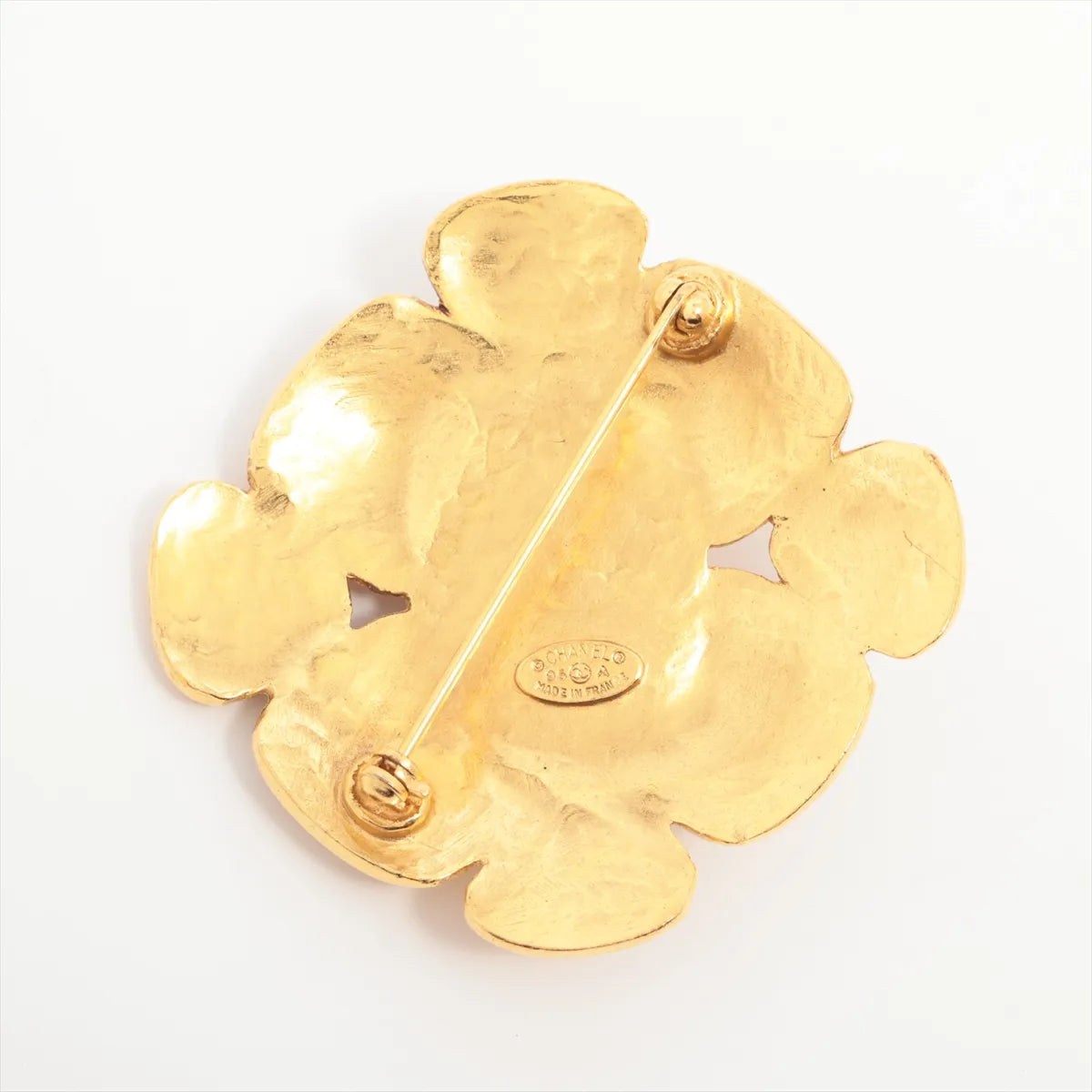 Chanel CC Logo Pearl Brooch