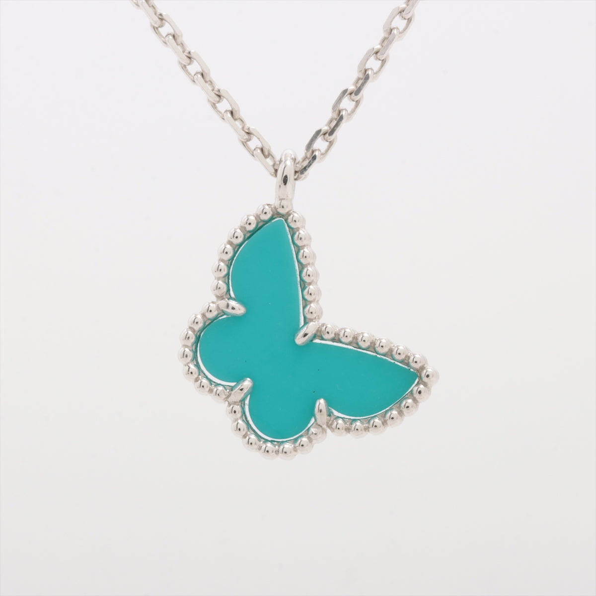 Van Cleef & Arpels Sweet Alhambra Papillon Turquoise Necklace