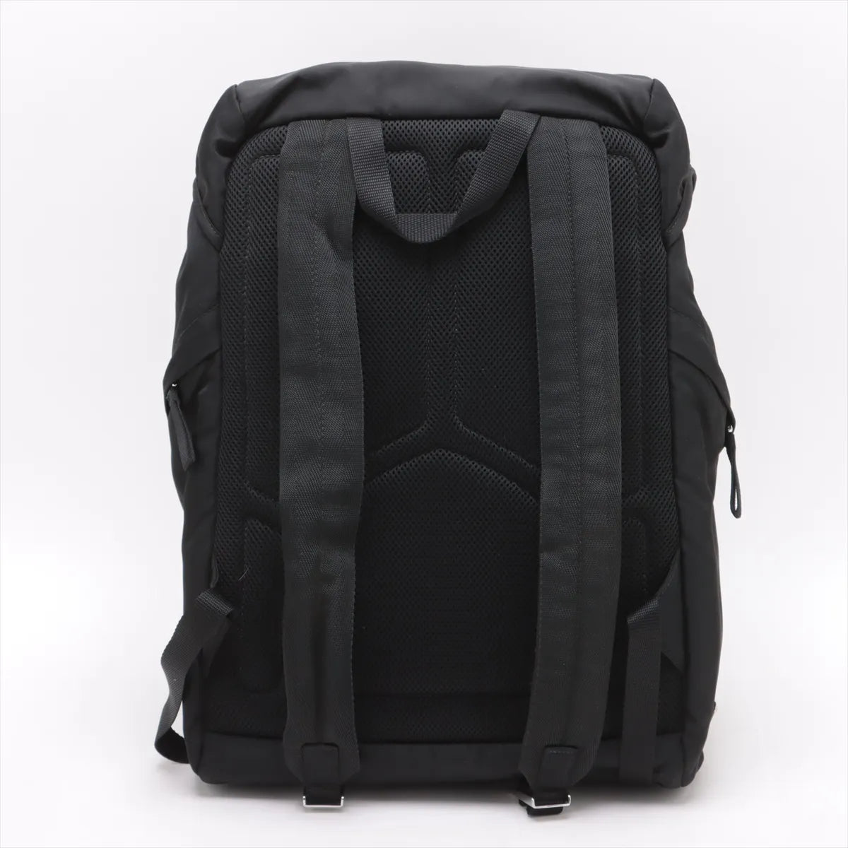 Prada Tessuto Nylon Leather Backpack Black