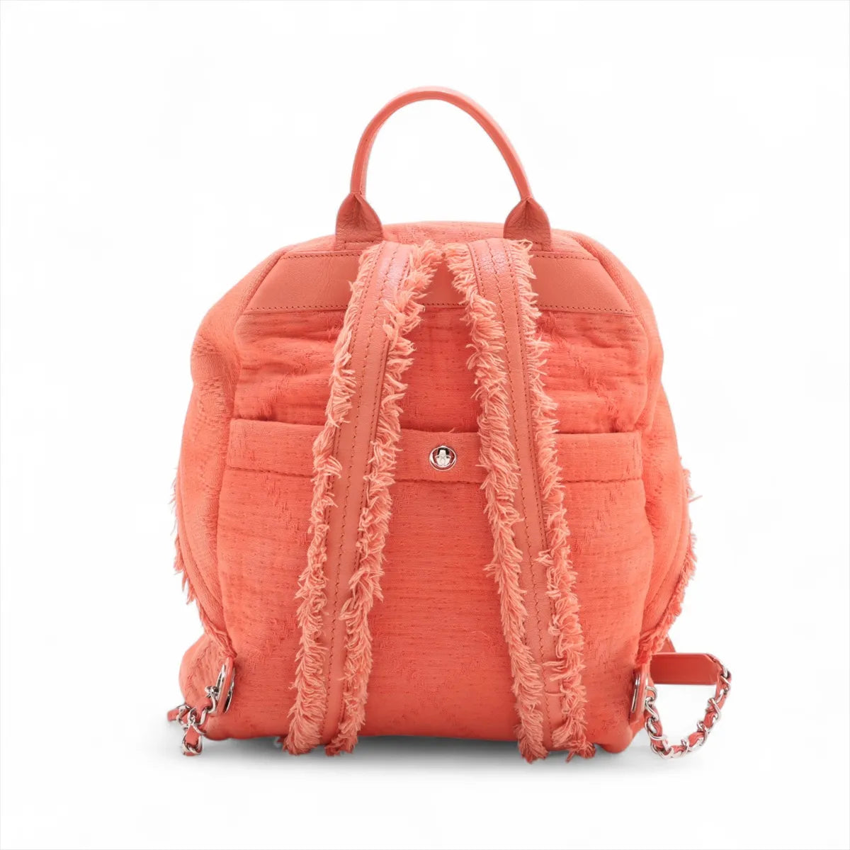 Chanel CC Logo Chain Backpack Orange