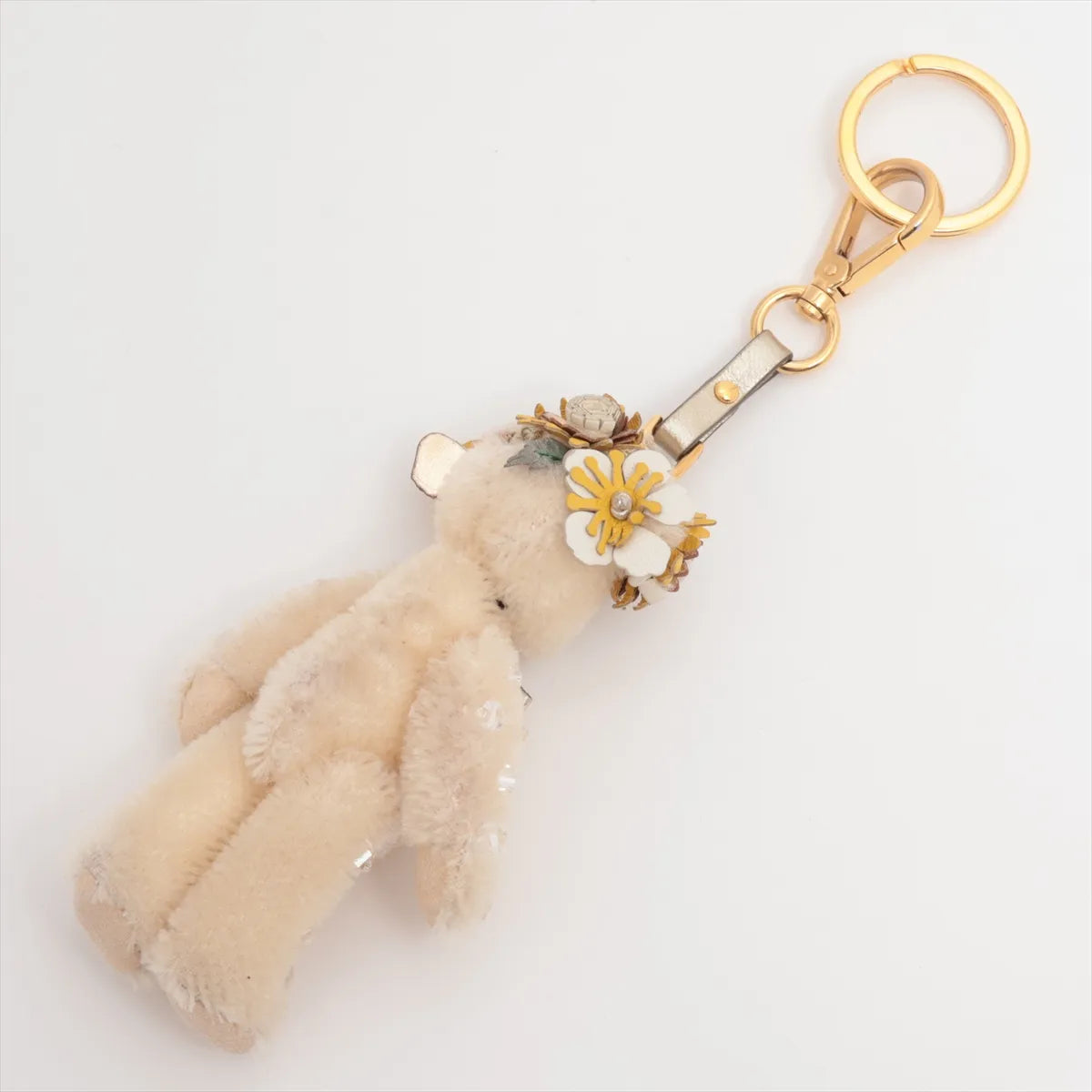 Prada Bear Bag Charm Beige