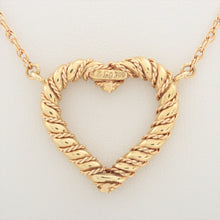 Load image into Gallery viewer, Tiffany &amp; Co. Twist Heart Necklace Pendant Necklace Gold