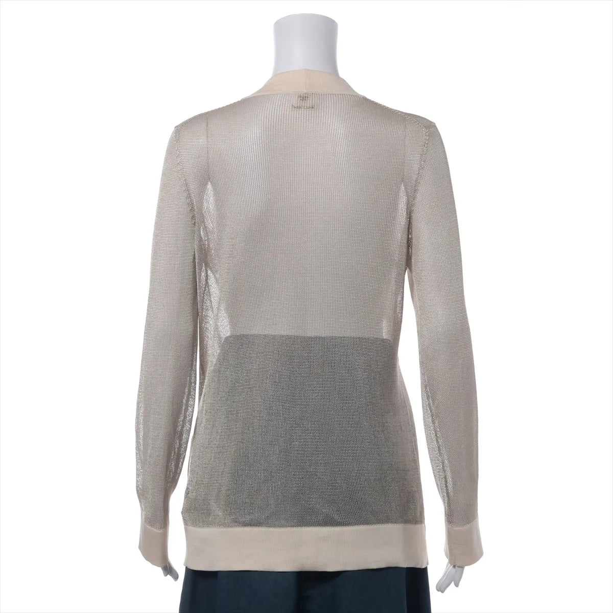 Hermes Rayon Nylon Cardigan Beige