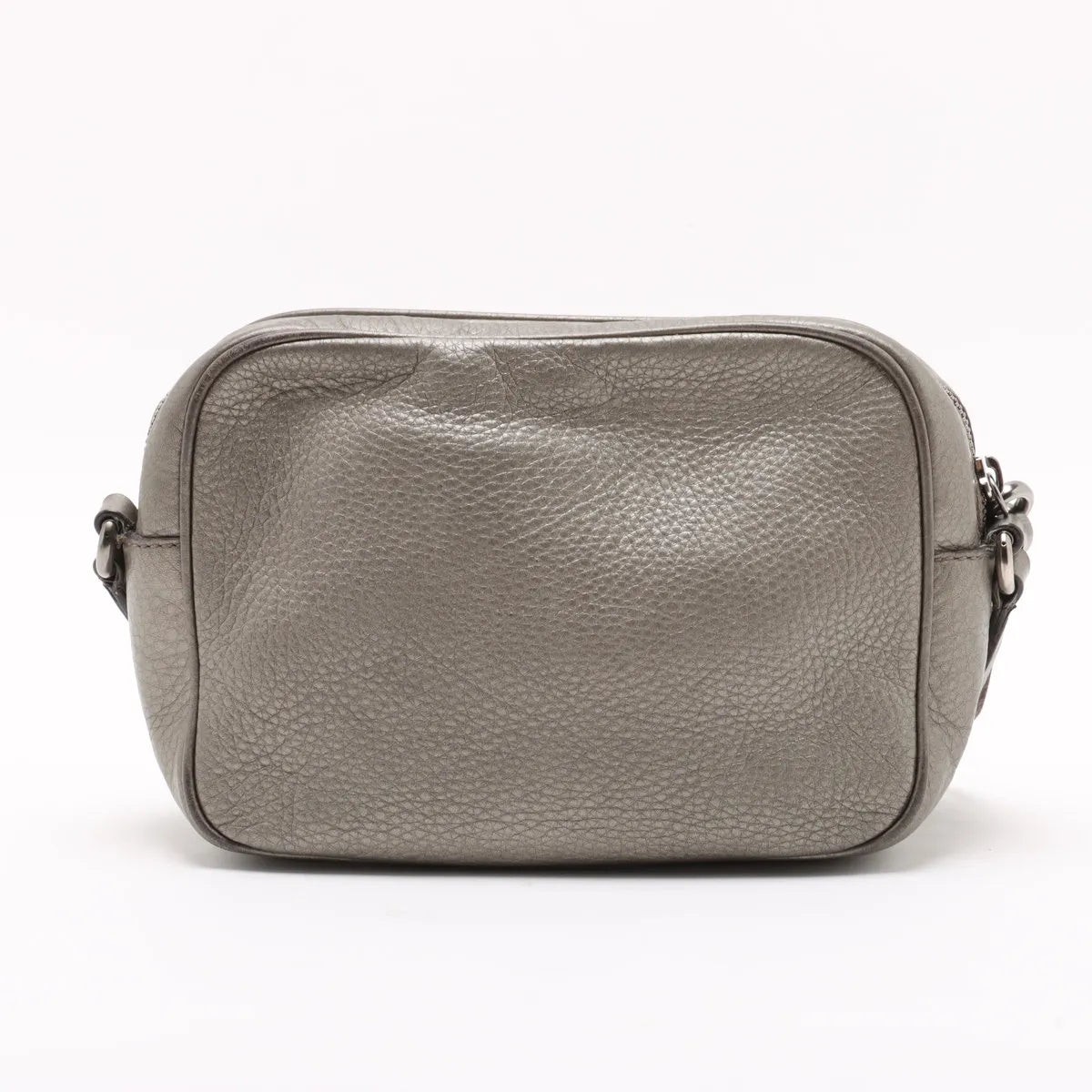 Gucci Metallic Soho Leather Camera Bag Silver