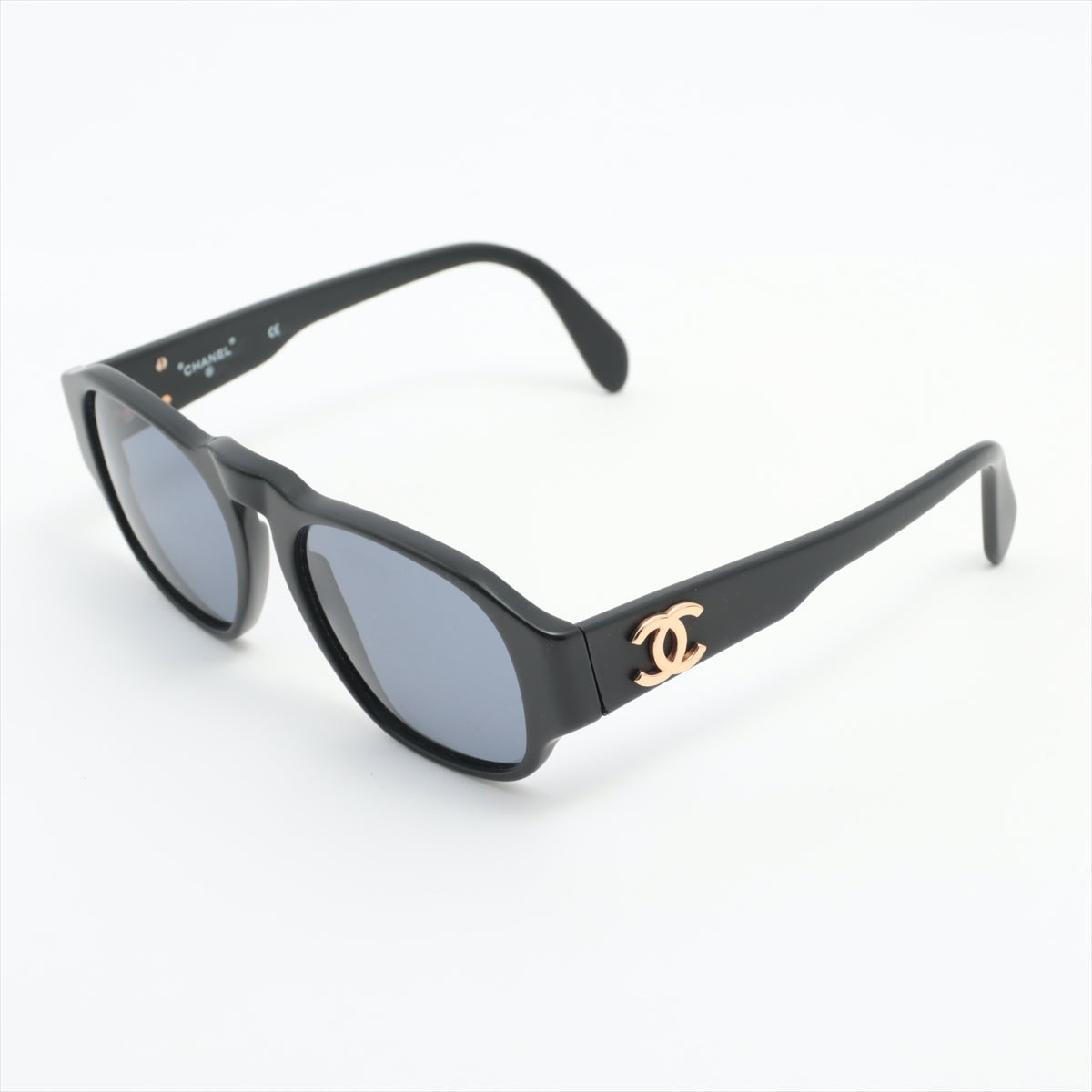 Chanel CC Logo Sunglass Plastic Black