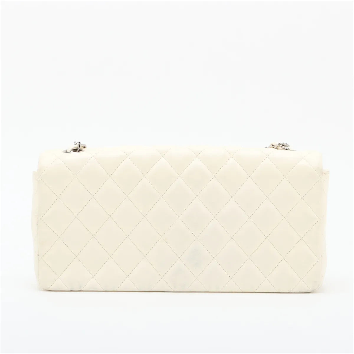 Chanel Matelasse Lambskin Single Flap Single Chain Bag White