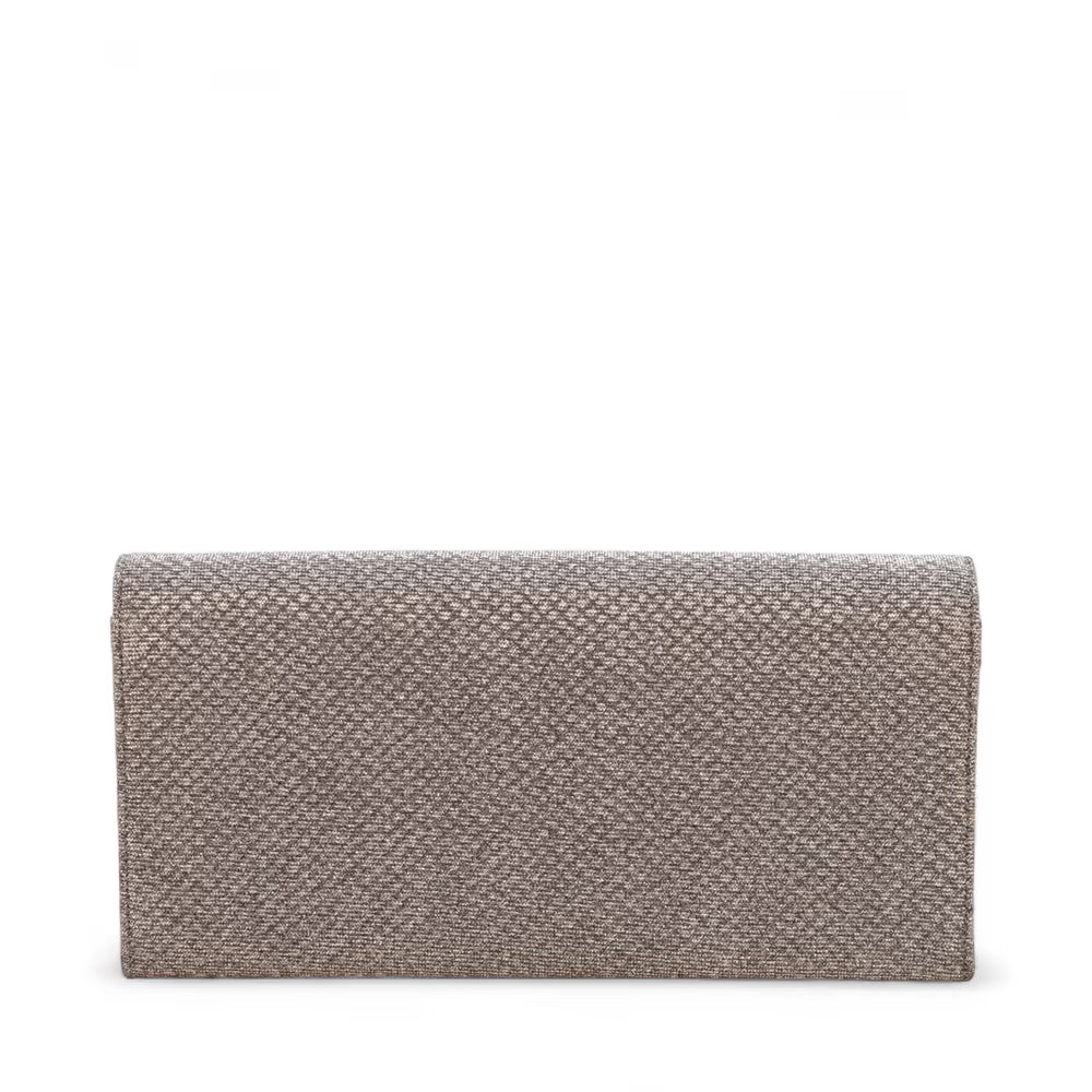 Saint Laurent Paris Kate Fabric x Lame Clutch Bag Silver x Gold