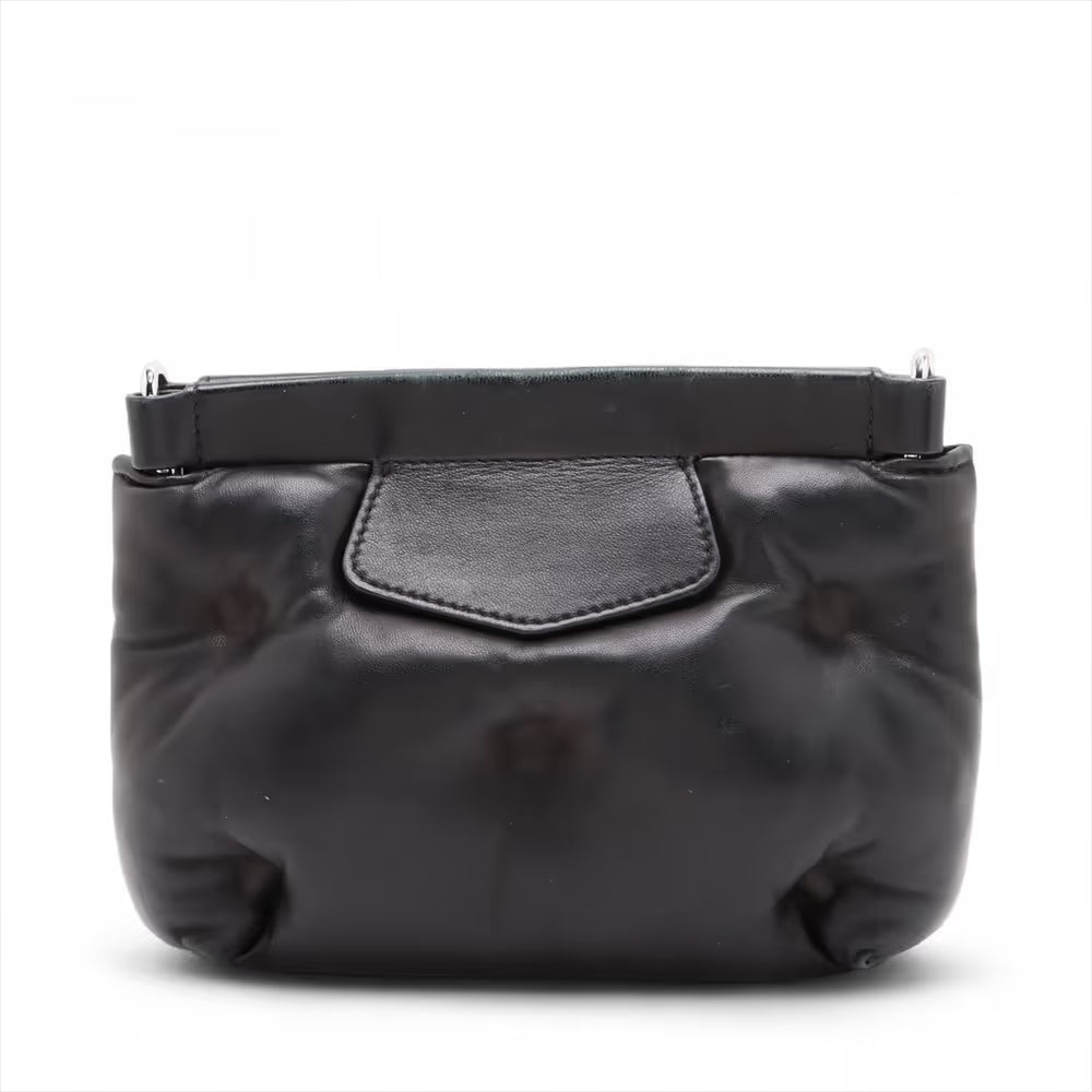 Maison Margiela Glam Slam Leather Chain Shoulder Bag Black