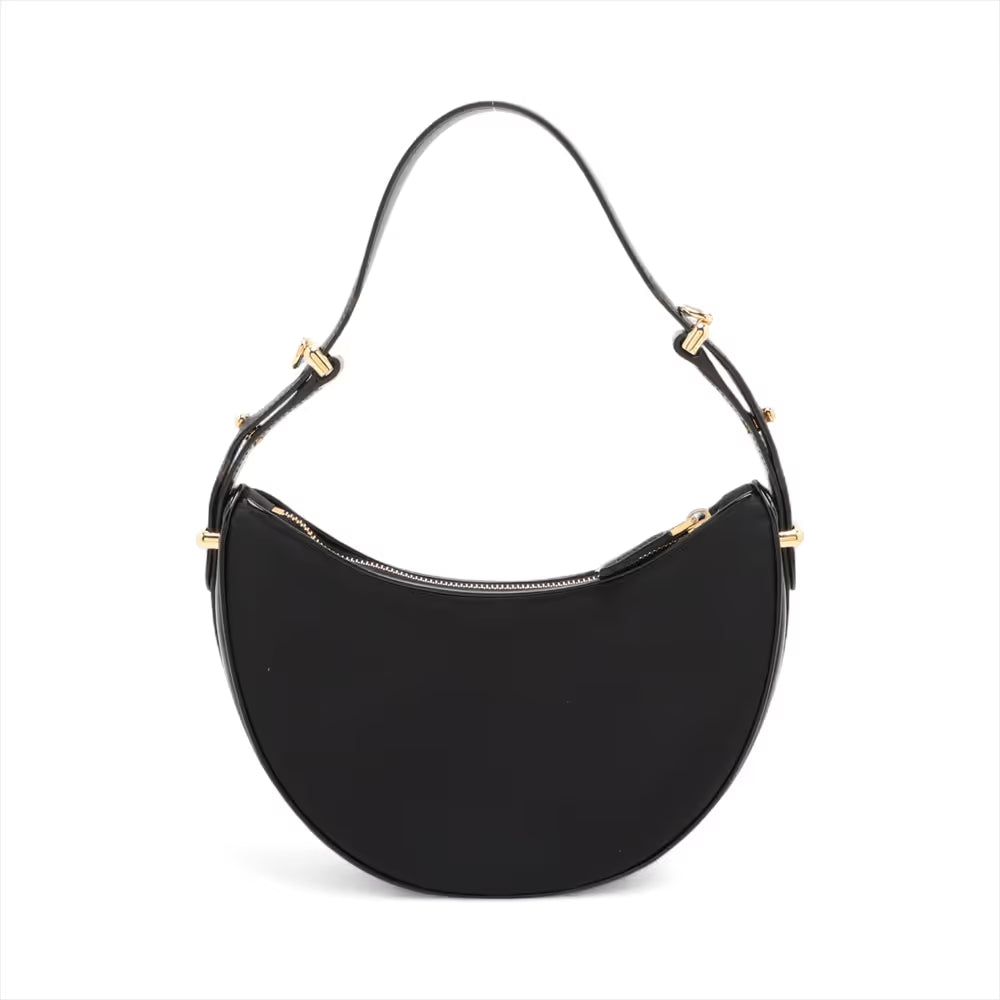 Prada Tessuto Arque Nylon Leather Two-Way Shoulder Bag Black