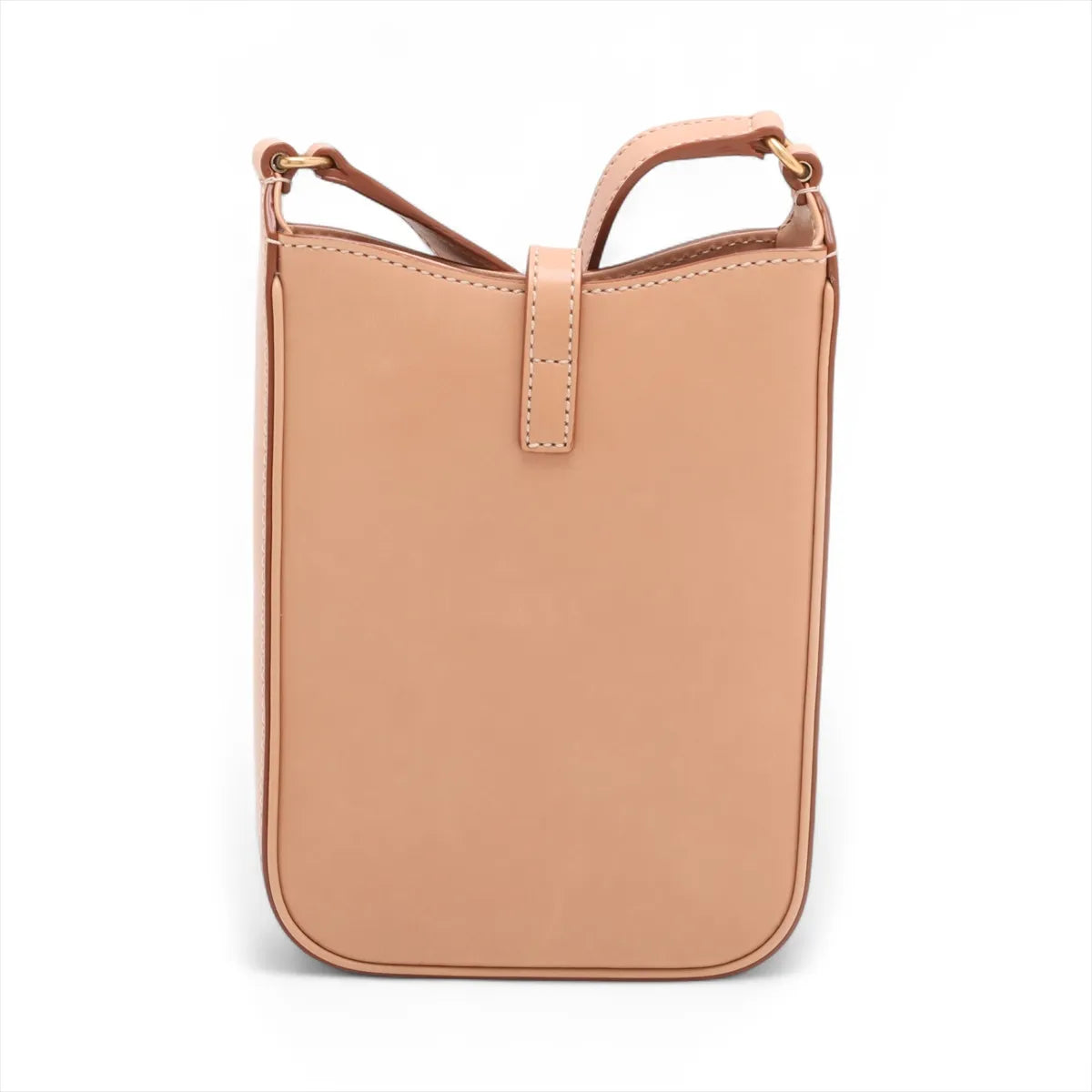 Saint Laurent Paris Mini Le 5 A 7 Vertical Leather Shoulder Bag Brown
