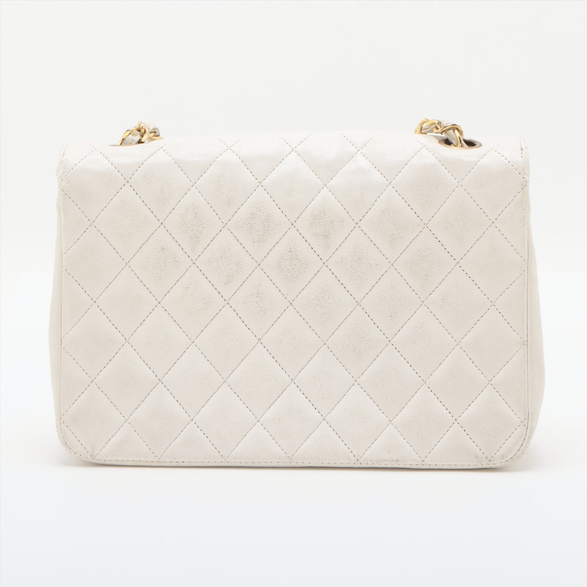 Chanel Matelasse Lambskin Single Flap Single Chain Bag White