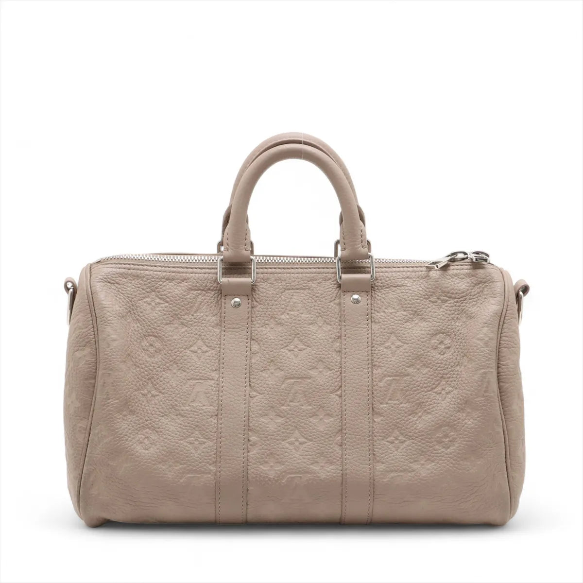 Louis Vuitton Monogram Taurillon Keepall Bandoulière 35 Riverstone Beige