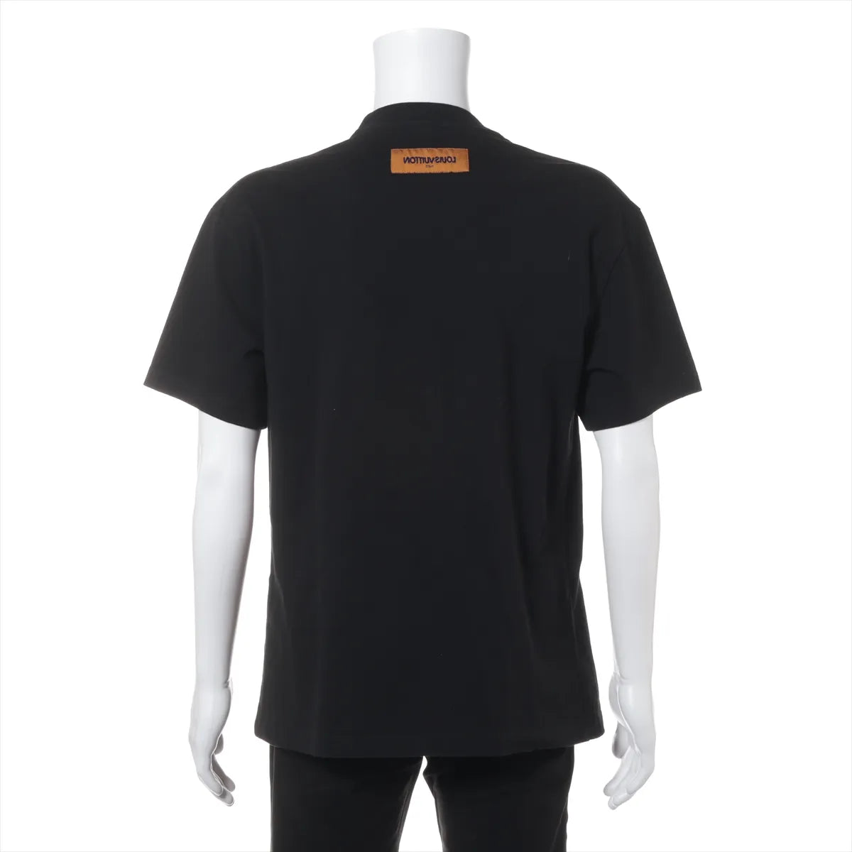 Louis Vuitton "Marque L.Vuitton Deposee" Embroidered Beads Cotton T-shirt Black