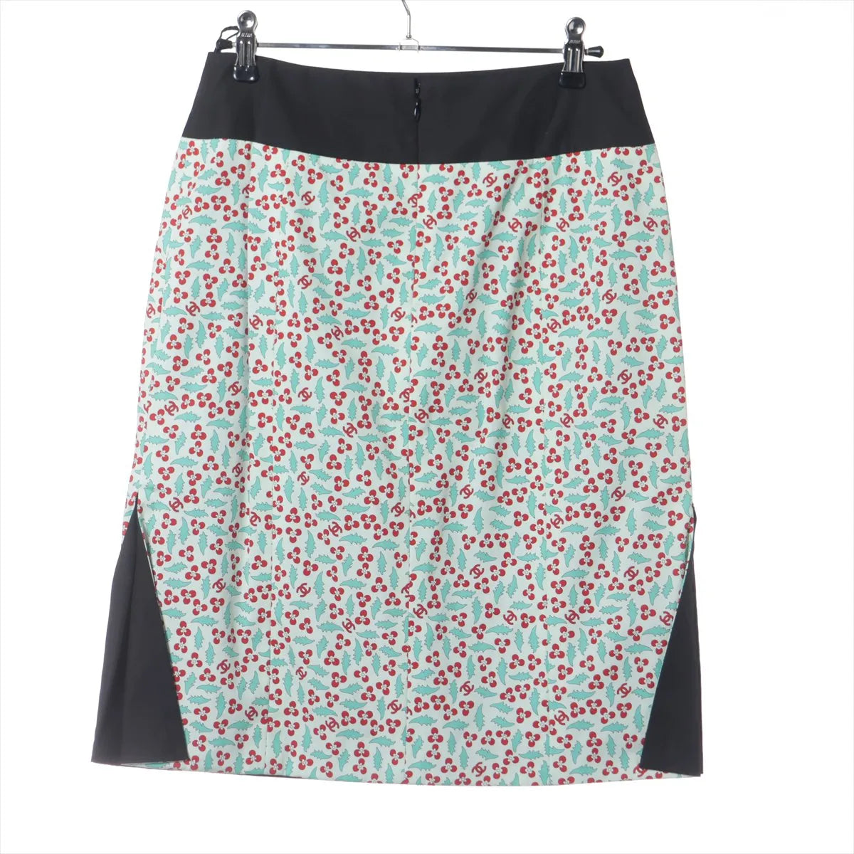 Chanel CC Logo Floral Cotton Skirt Multicolor