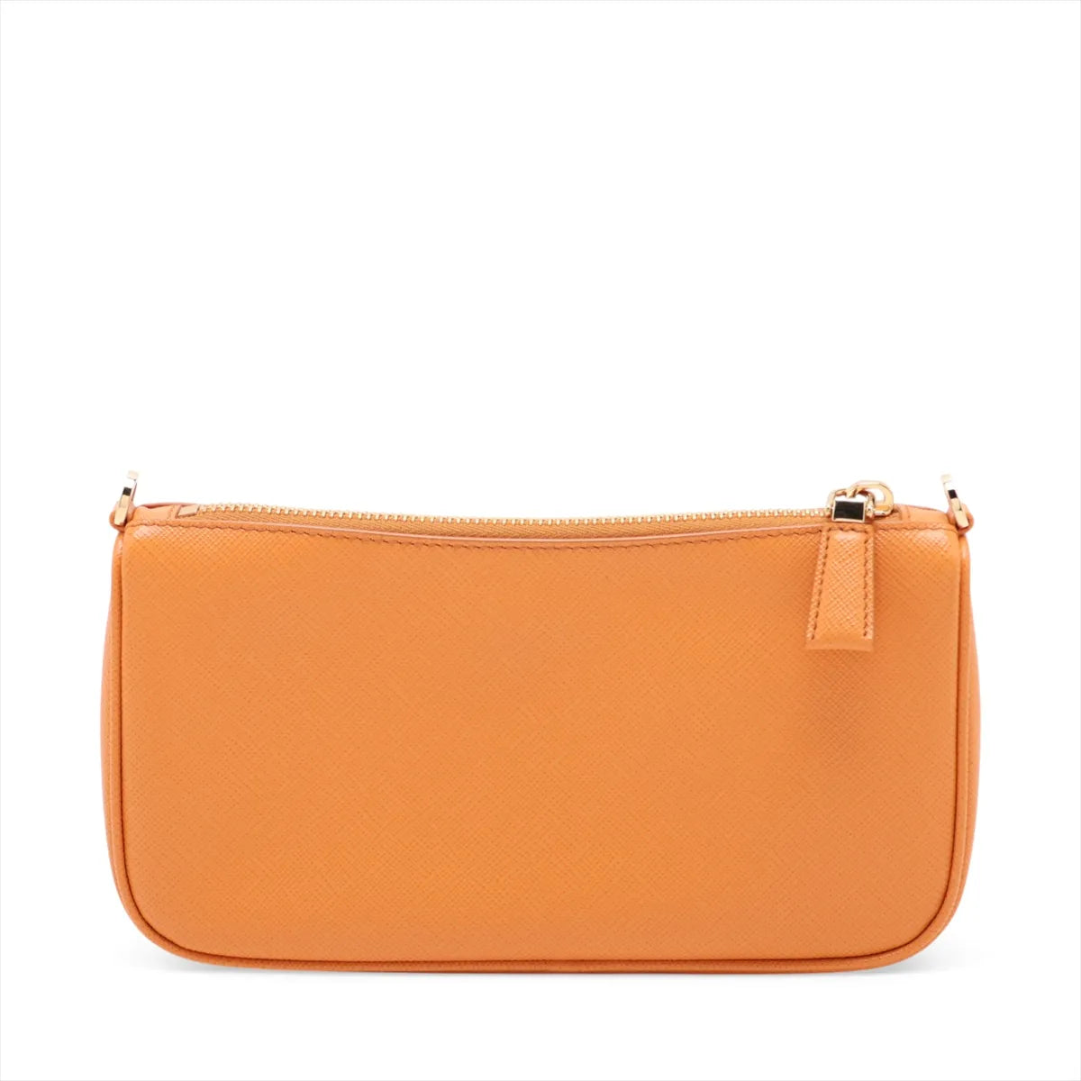 Prada Saffiano Leather Chain Shoulder Bag Orange