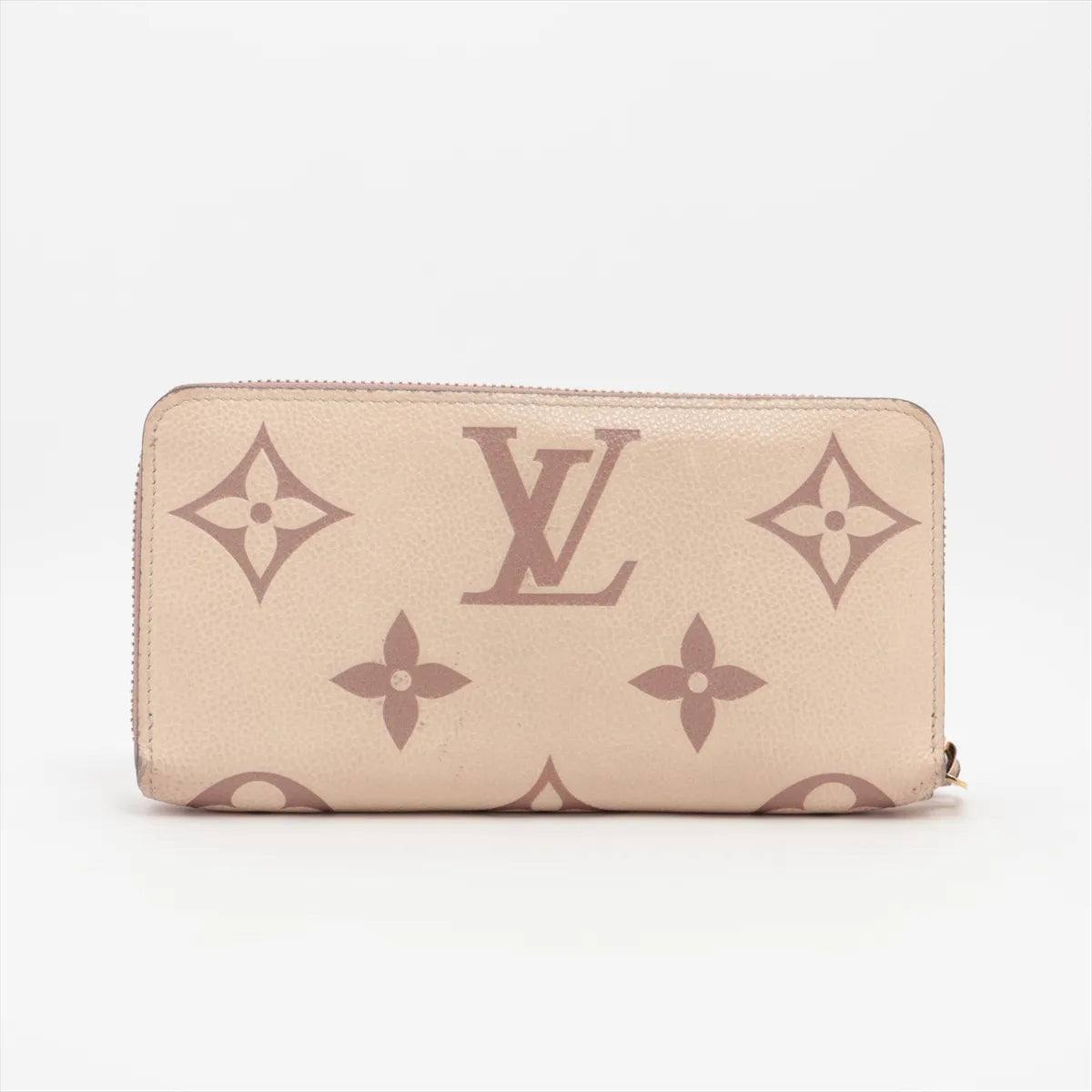 Louis Vuitton Monogram Bicolor Empreinte Zippy Wallet Creme x Bois de Rose