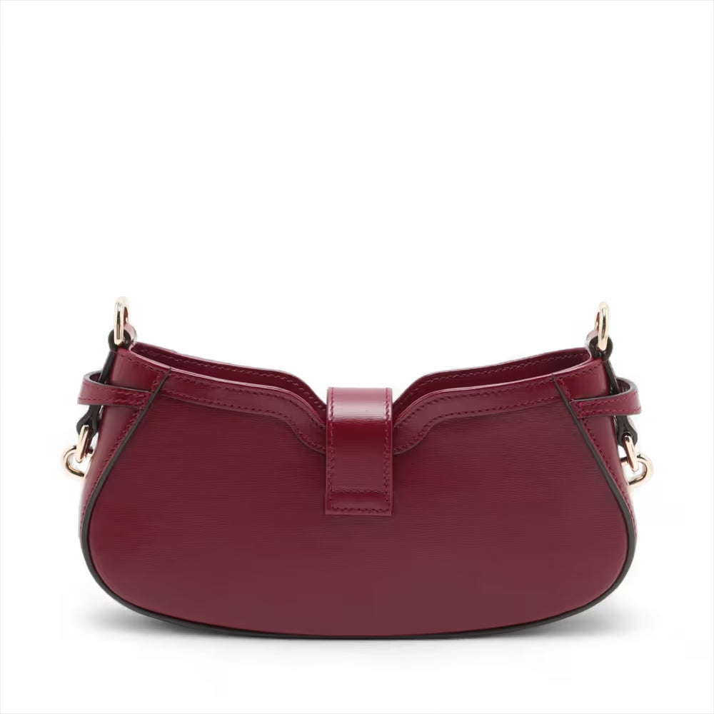 Gucci Moonside Leather Shoulder Bag Red