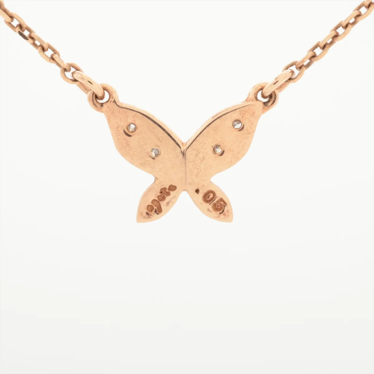 Diamond Butterfly Necklace Yellow Gold x Rose Gold