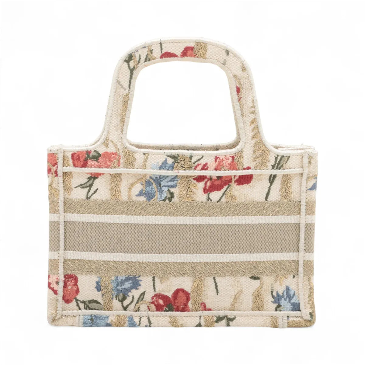 Christian Dior Mini Book Tote Floral Canvas Handbag Beige *PREORDER*