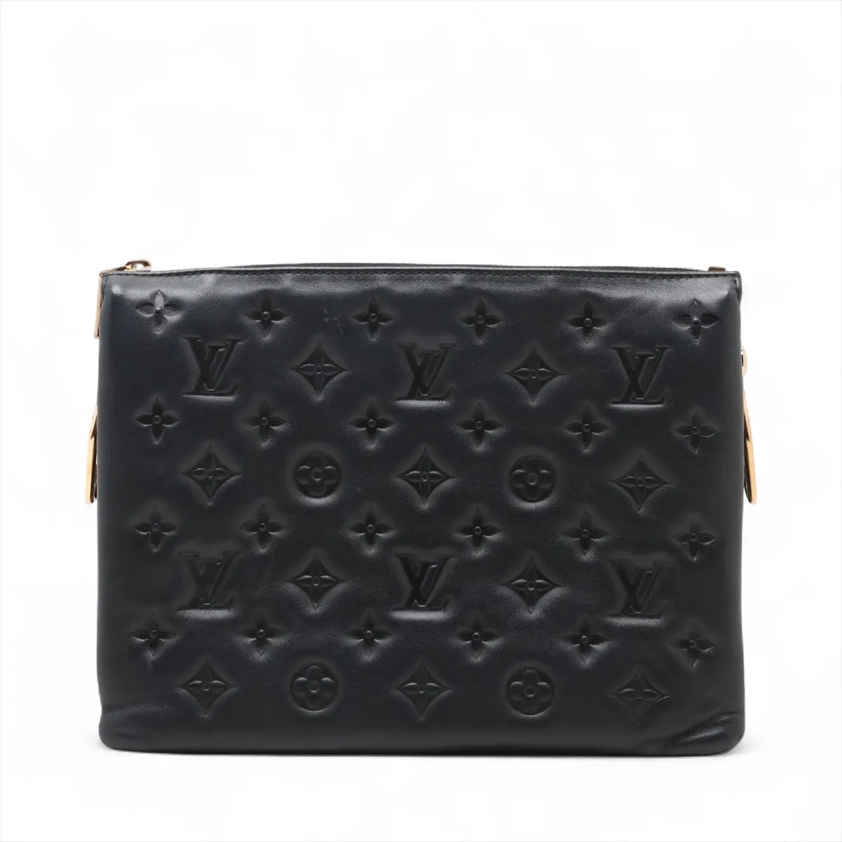 Louis Vuitton Monogram Embossed Coussin PM Black