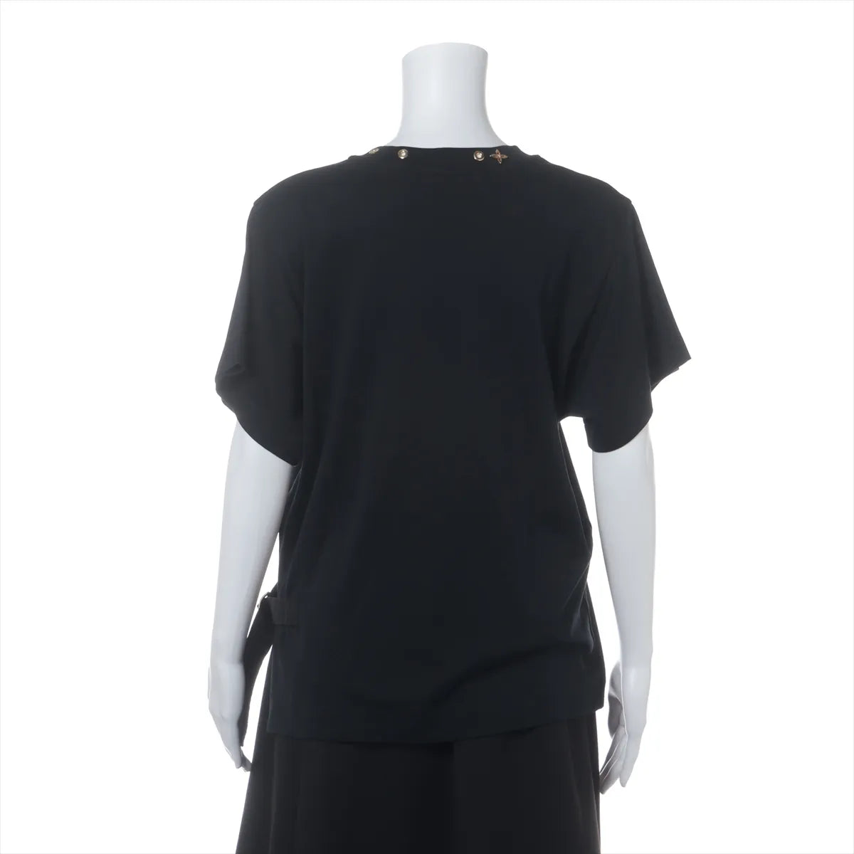 Louis Vuitton LV Flower & Round Stud Cotton T-shirt Black