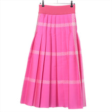 Load image into Gallery viewer, Fendi Pleated Check Print Midi Skirt Hot Pink