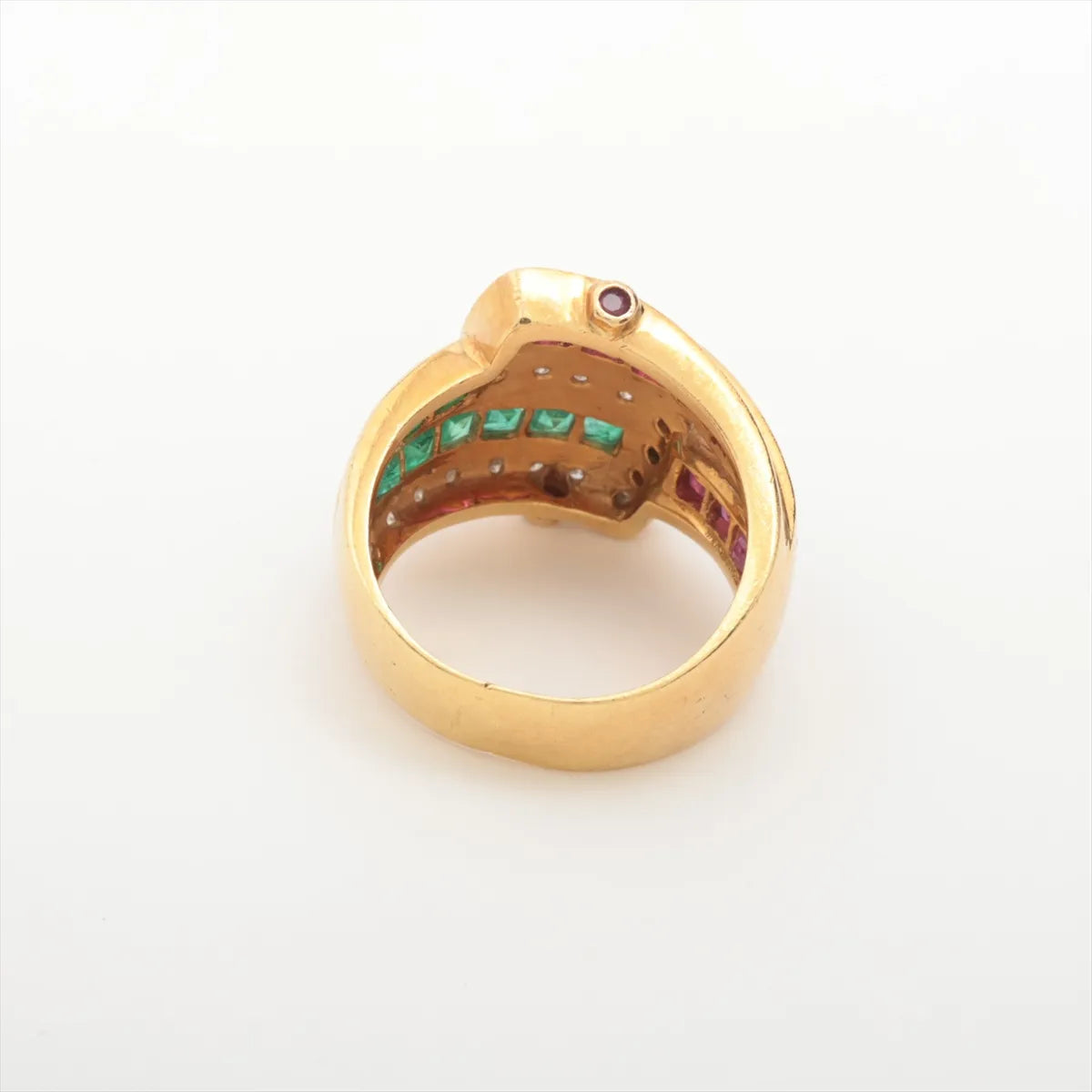 Emerald Ruby Diamond Ring