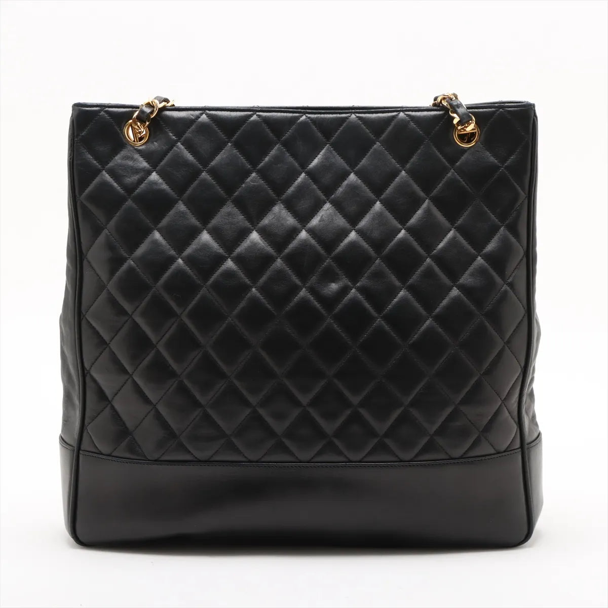 Chanel Matelasse Lambskin Chain Tote Bag Black