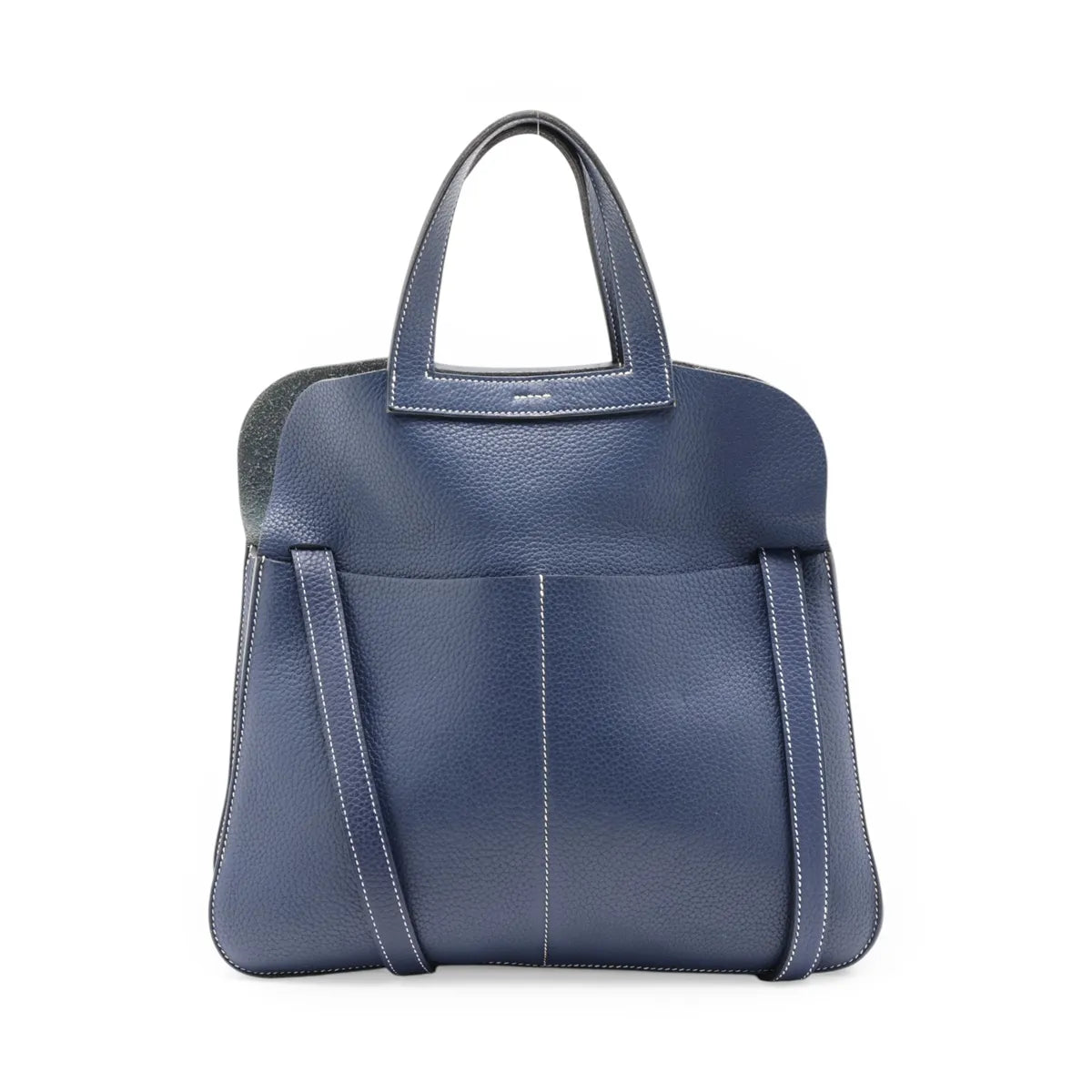 Hermes Halzan 31 Taurillon Clemence Blue Sapphire