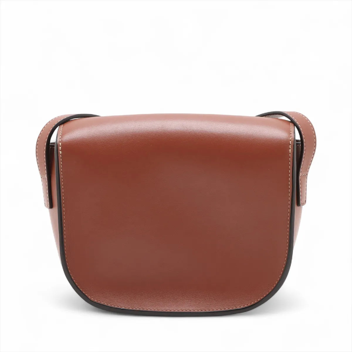 Celine Folco Triomphe Leather Shoulder Bag Brown