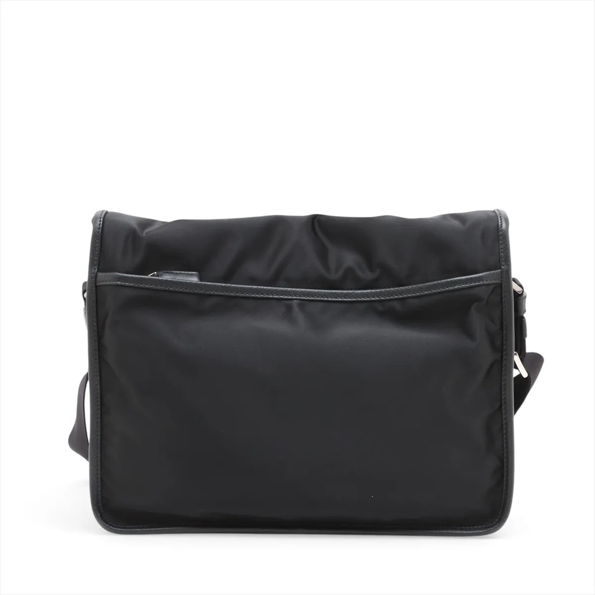 Prada Tessuto Nylon Leather Shoulder Bag Black