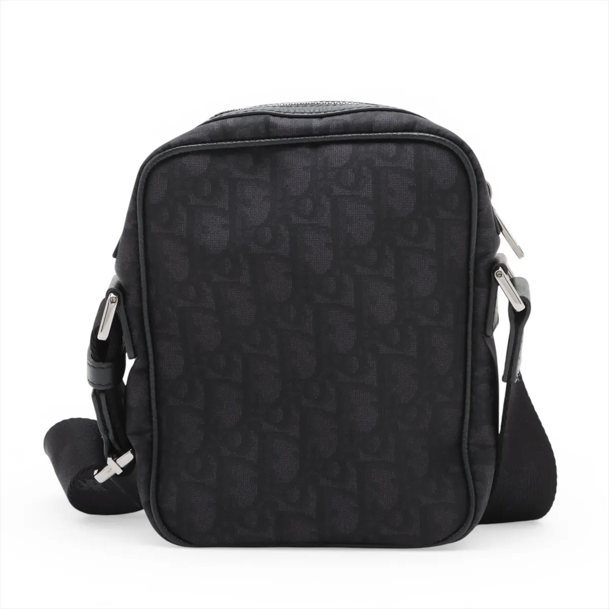 Dior Oblique Nylon Leather Shoulder Bag Black