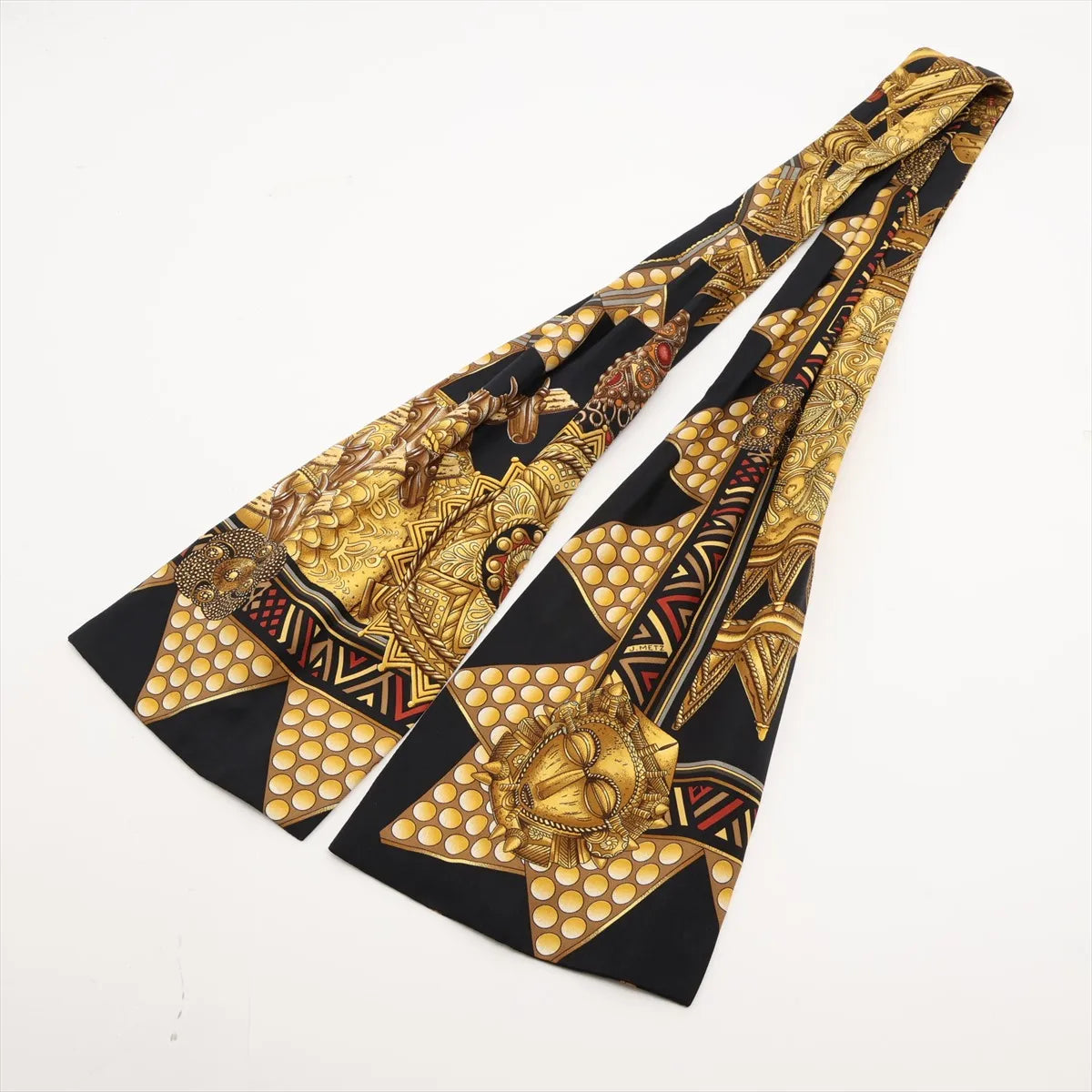 Hermès L'or Des Chefs Silk Gold×Black