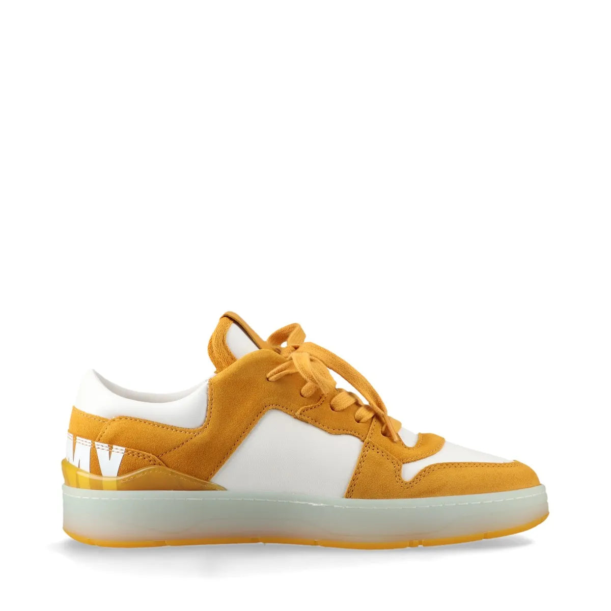 Jimmy Choo Leather Suede Sneakers White x Mustard Yellow