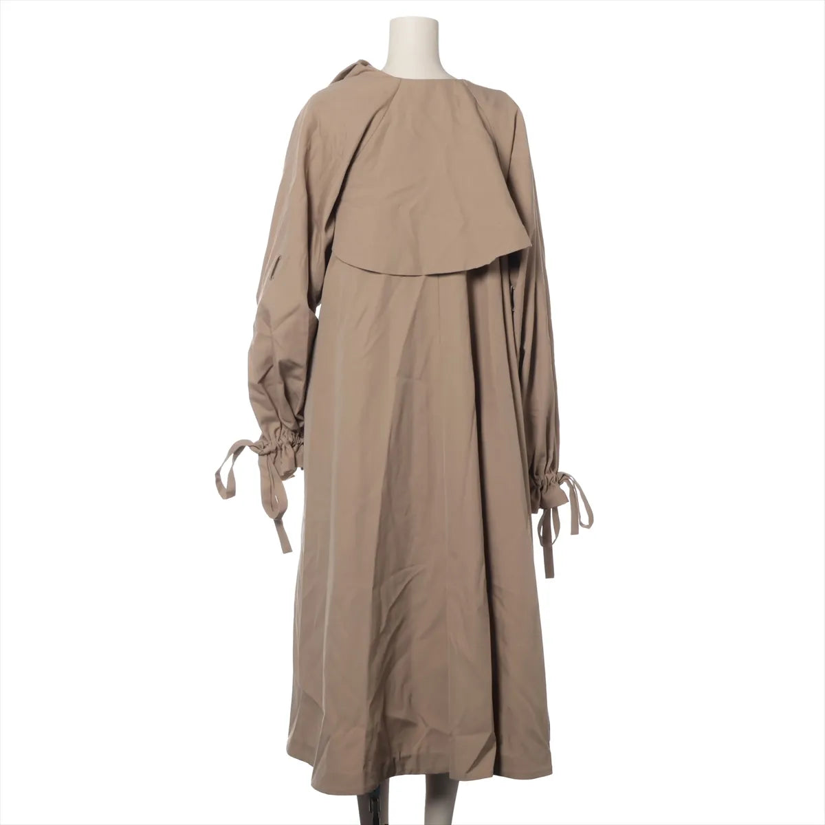 Enfold Wool Long Sleeve Trench Coat Beige