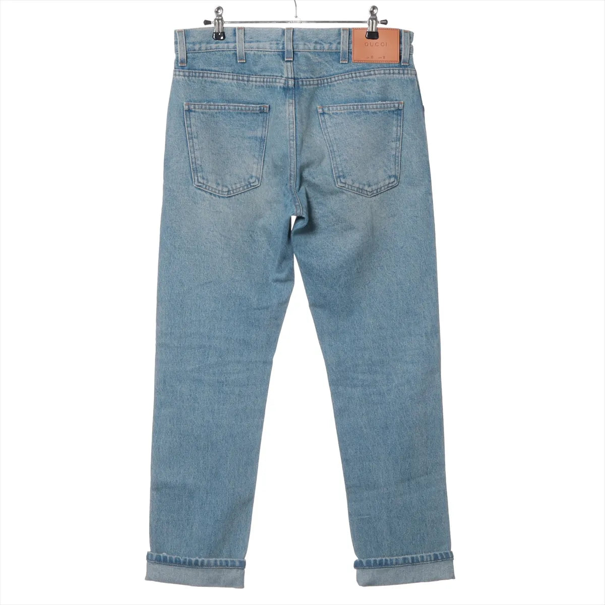 Gucci Sylvie Web Cotton Denim Pant Blue