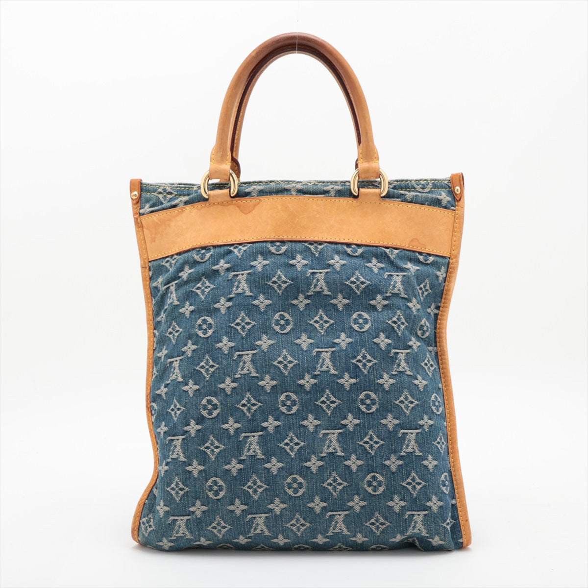 Louis Vuitton Monogram Denim Flat Shopper Tote Bag