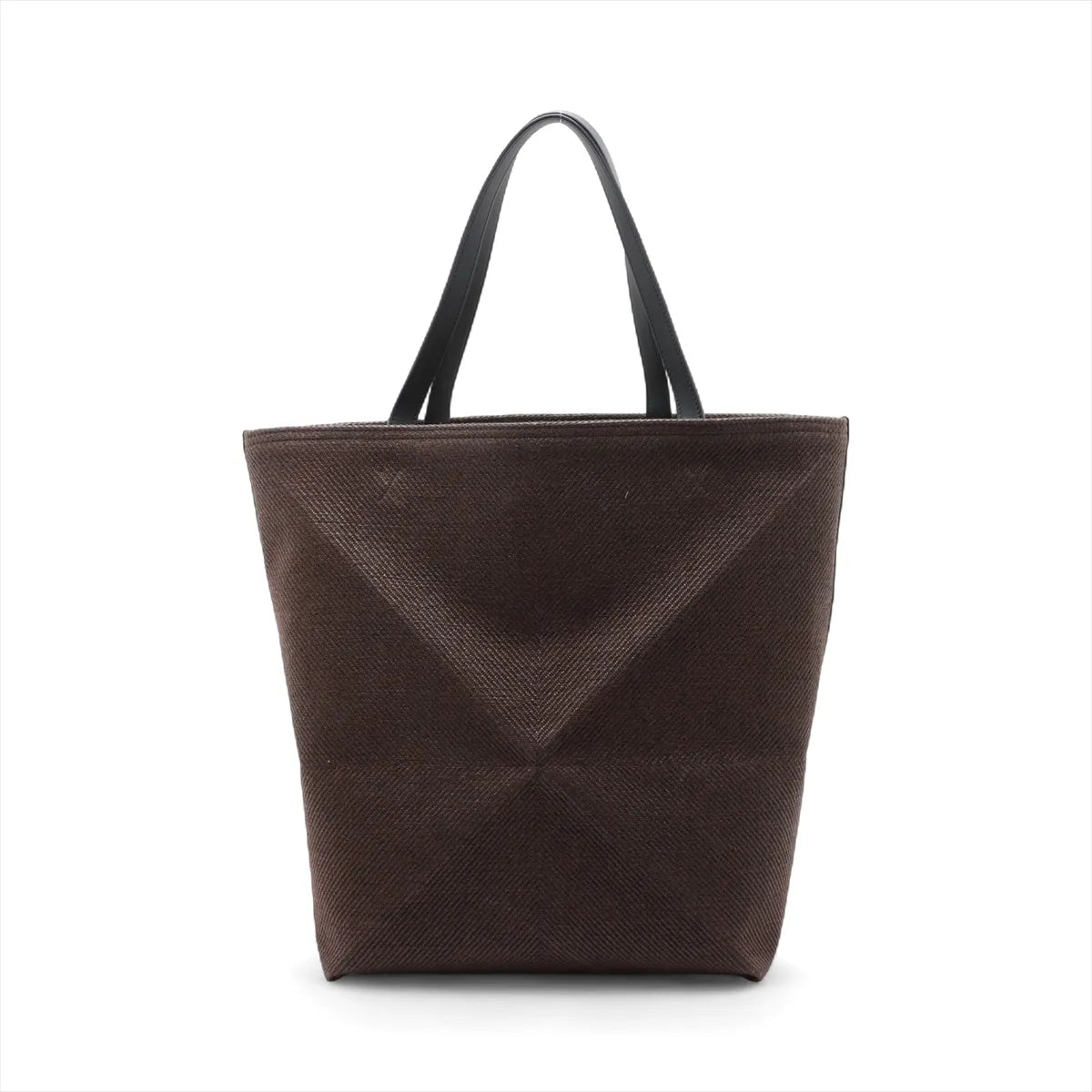 Loewe Puzzle Fold Large Linen Tote Bag Brown