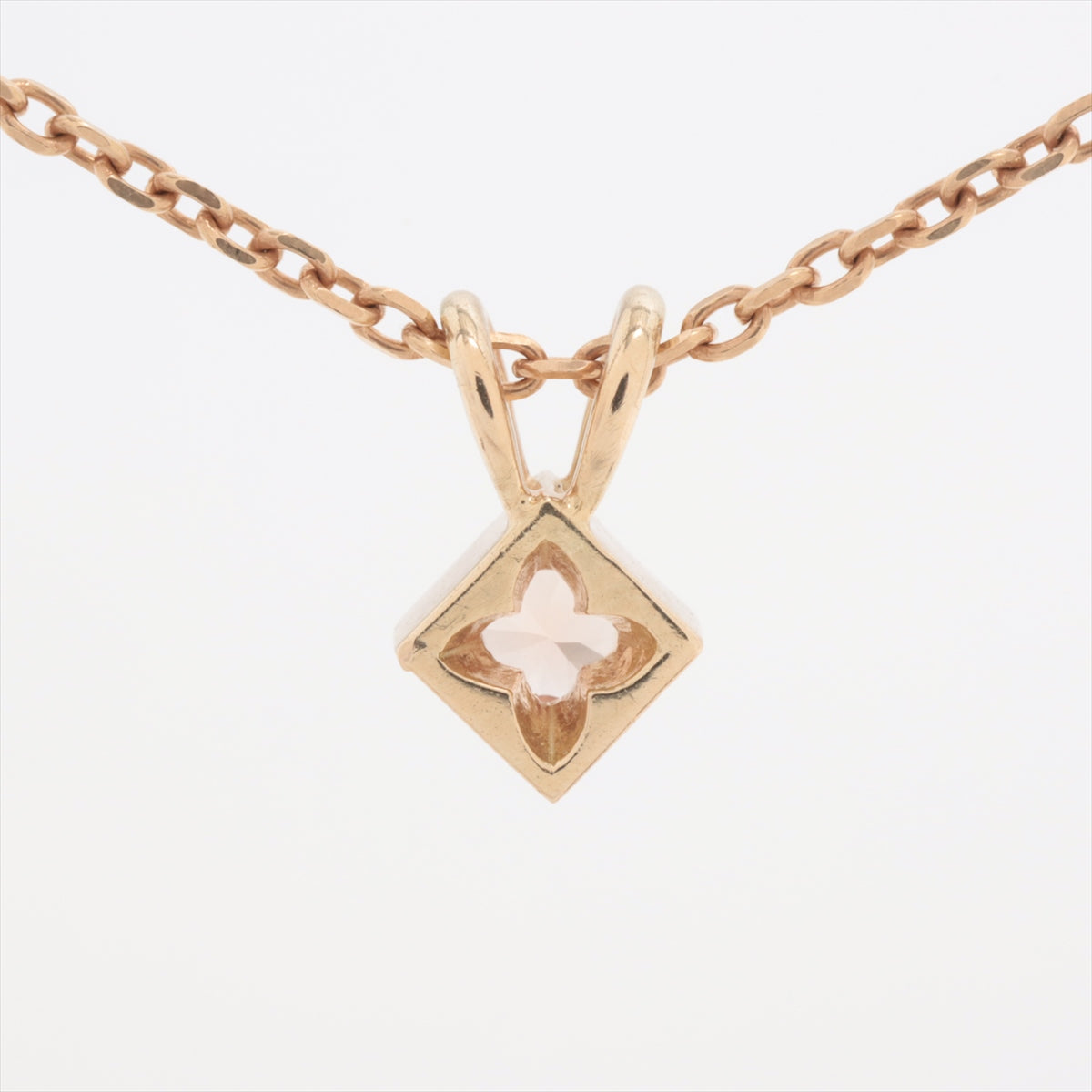 Agete Pink Stone Necklace