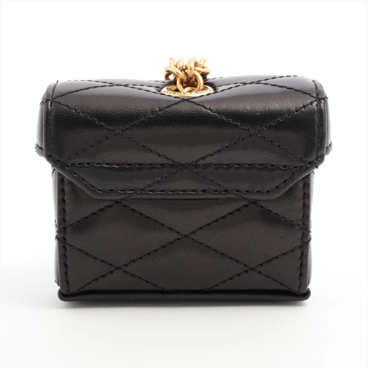 Saint Laurent Paris YSL Logo Leather Pouch Black